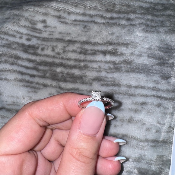 0.33 CT. T.W. Diamond Solitaire Engagement Ring in 10K White Gold - Picture 1 of 3